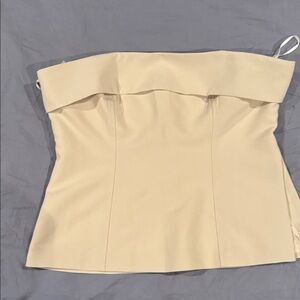 Elegant Cream Women's Strapless Top